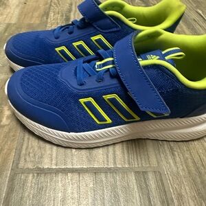 Adidas Kids Sneakers in Blue and Neon Yellow